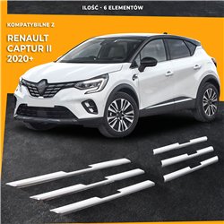 Front grille trims for Renault Captur 2020- | Stainless steel
