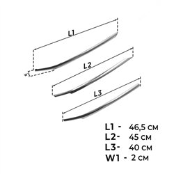Front grille trims for Mercedes Vito FL 2024- | Stainless steel