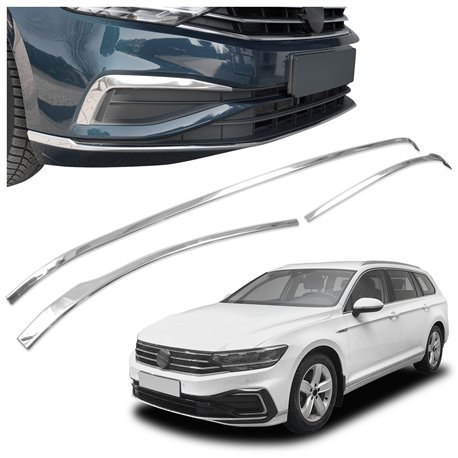 Front bumper grille trims for Volkswagen VW Passat Kombi Variant FL 2019-2023