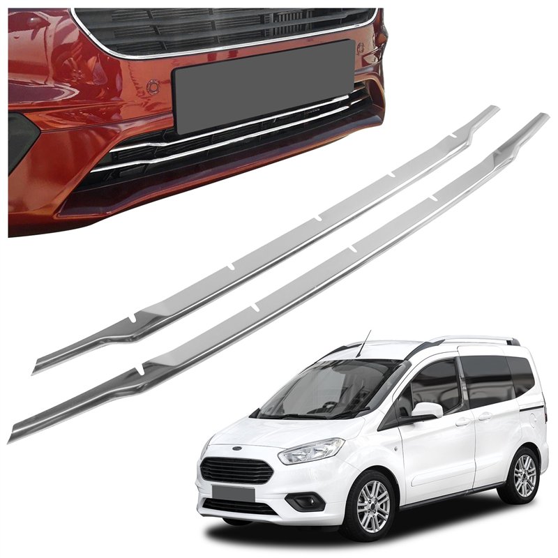 Front bumper grille trims for Ford Tourneo Courier FL 2018-2023