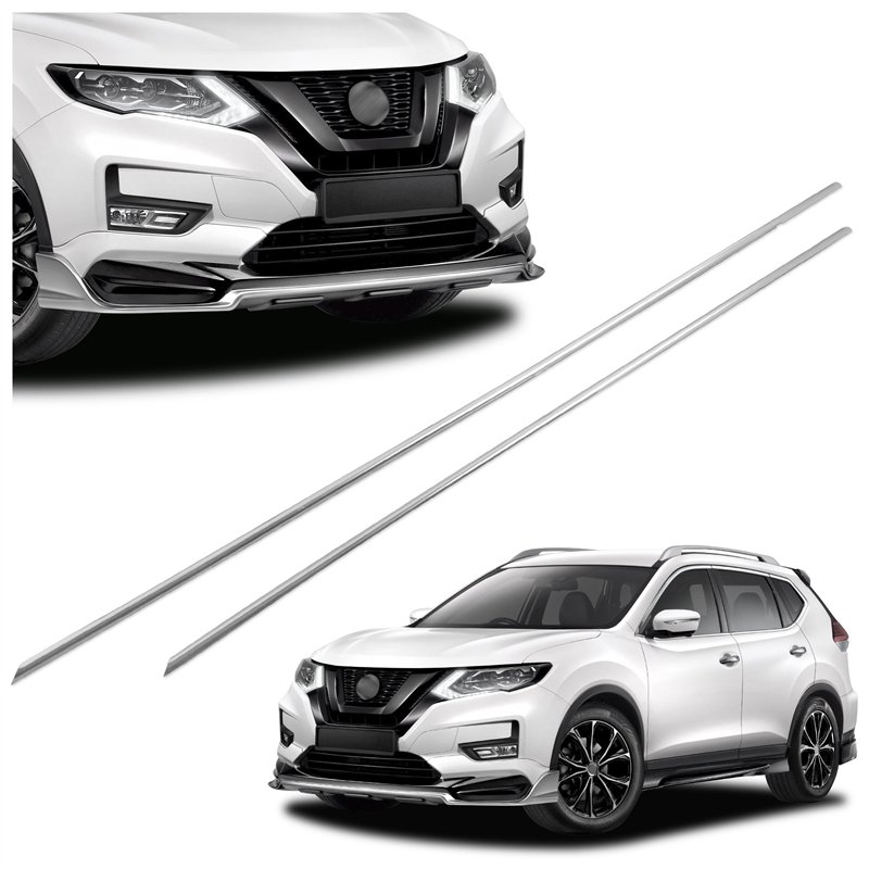 Front bumper grille trims for Nissan X-Trail FL 2017-2022