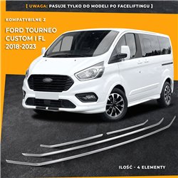 Listwy atrapy przedniej do Ford Tourneo Custom FL 2018-2023