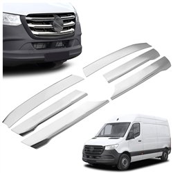 Front grille trims for Mercedes Sprinter 2018- | Stainless steel