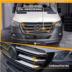Front grille trims for Mercedes Sprinter 2018- | Stainless steel