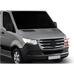 Front grille trims for Mercedes Sprinter 2018- | Stainless steel