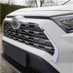 Front grille trims for Toyota RAV4 2019- | Stainless steel