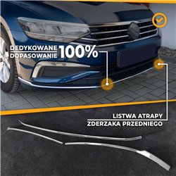 Listwy atrapy zderzaka przedniego Volkswagen VW Passat Sedan 4D PRE-FL 2014-2019