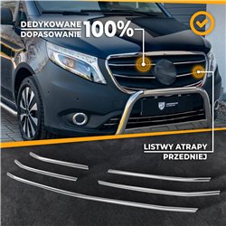 Front grille trims for Mercedes Vito FL 2019-2024