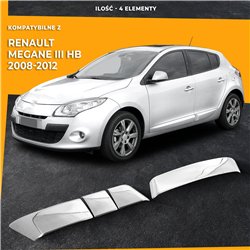 Front bumper grille trims for Renault Megane Hatchback 5D PRE-FL 2008-2012