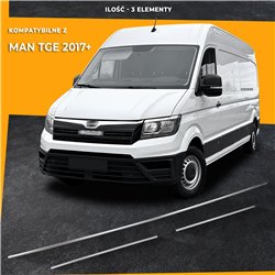Front grille trims for MAN TGE 2017- | Chrome | Stainless steel