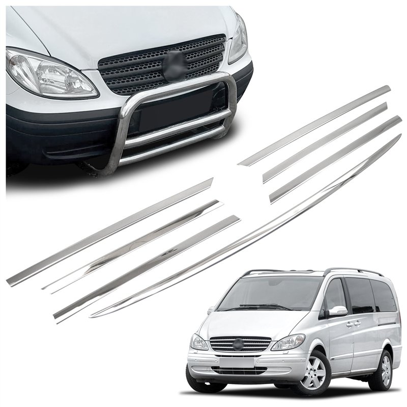 Front grille trims for Mercedes Viano PRE-FL 2003-2010