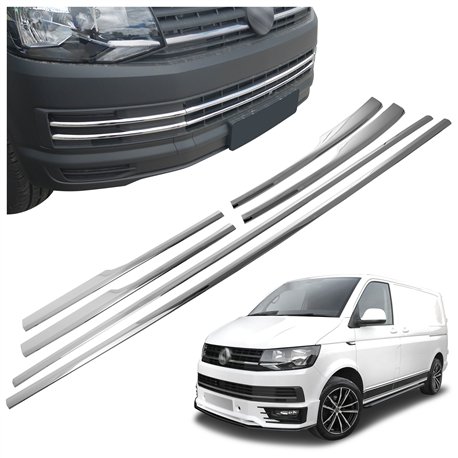 Front bumper grille trims for Volkswagen VW Transporter 2015-2019