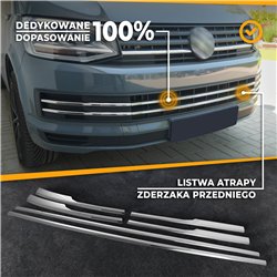 Front bumper grille trims for Volkswagen VW Transporter 2015-2019