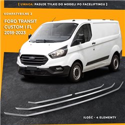 Front grille trims for Ford Transit Custom FL 2018-2023