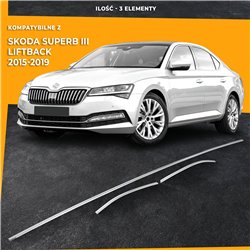 Listwy atrapy zderzaka przedniego Skoda Superb Liftback PRE-FL 2015-2019