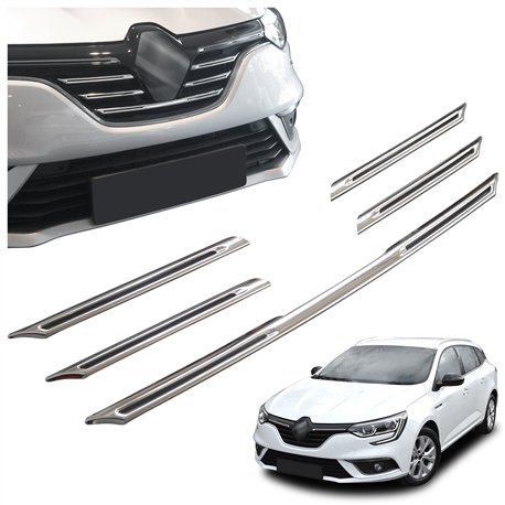 Front grille trims for Renault Megane Kombi Grandtour PRE-FL 2016-2020