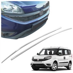 Front grille trims for Fiat Doblo FL 2015-2022 | Stainless steel