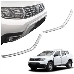 Front grille trims for Dacia Duster 2018-2024 | Stainless steel