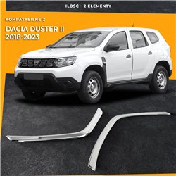 Front grille trims for Dacia Duster 2018-2024 | Stainless steel