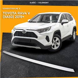 Front bumper grille trim for Toyota RAV4 2019- | Stainless steel