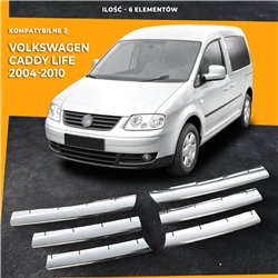 Listwy atrapy przedniej do Volkswagen VW Caddy Life 2004-2010