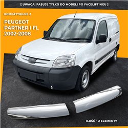 Front grille trims for Peugeot Partner FL 2002-2008