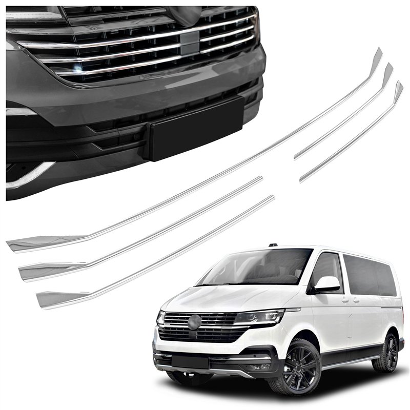 Front bumper grille trims for Volkswagen VW Caravelle 2019-2023