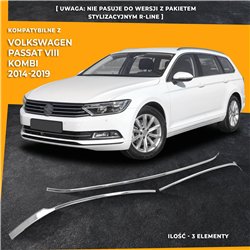 Listwy atrapy zderzaka przedniego Volkswagen VW Passat Kombi Variant PRE-FL 2014-2019
