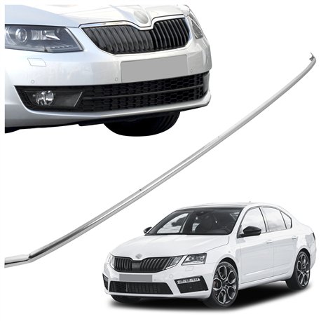 Front bumper grille trim for Skoda Octavia Liftback 2013-2019
