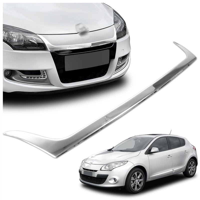 Front grille trim for Renault Megane Hatchback 5D PRE-FL 2008-2012