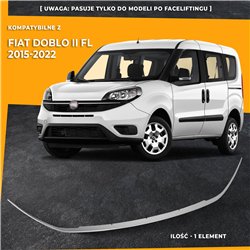 Front grille trim for Fiat Doblo FL 2015-2022 | Stainless steel