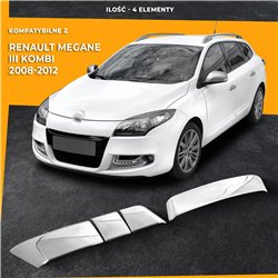 Front bumper grille trims for Renault Megane Kombi Grandtour PRE-FL 2009-2012