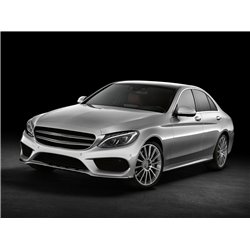 Nakładki na słupki boczne Mercedes C-Klasa Sedan 4D 2014-2021 | Włókno węglowe Karbon