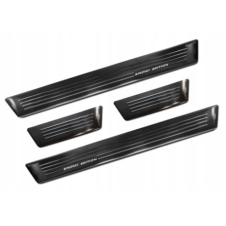 Sill trims for Audi Q2 I FL 2020- | Black Stainless steel Brushed