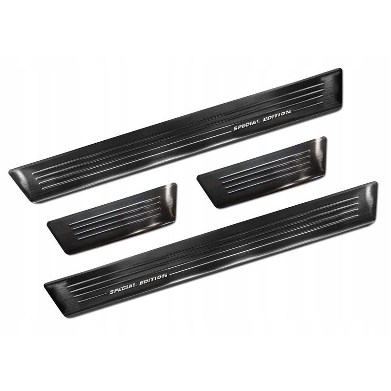 Listwy progowe do Audi Q2 FL 2020- | Czarny Stal nierdzewna