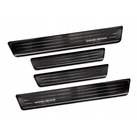 Sill trims for Citroen C4 Coupe 2020- Black Stainless steel