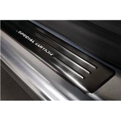 Listwy progowe do Citroen C4 Coupe 2020- Czarny Stal nierdzewna