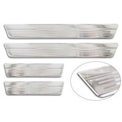 Sill trims for Honda CR-V 2022- | Silver Stainless steel Brushed