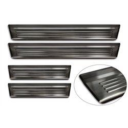 Sill trims for Honda CR-V 2022- | Black Stainless steel Brushed