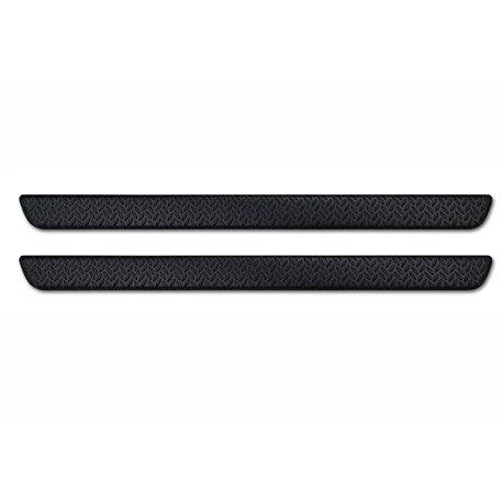 Front sill trims for KIA Sportage V 2022- | Black Aluminum Ribbed