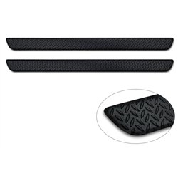 Front sill trims for KIA Sportage V 2022- | Black Aluminum Ribbed