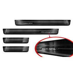 Sill trims for Nissan Juke 2019- | Black Stainless steel Brushed