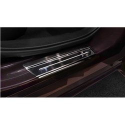 Sill trims for Nissan Juke 2019- | Black Stainless steel Brushed