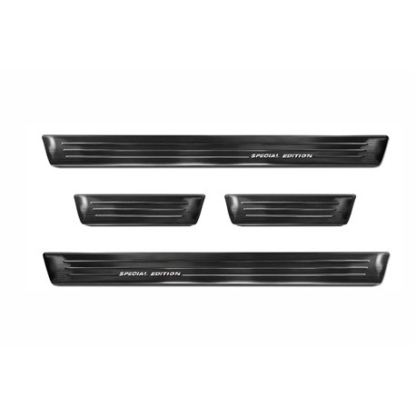 Sill trims for Opel Mokka B 2021- | Black Stainless steel Brushed