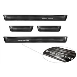 Sill trims for Opel Mokka B 2021- | Black Stainless steel Brushed