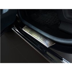 Front sill trims for Opel Combo 2018- | Silver Stainless steel