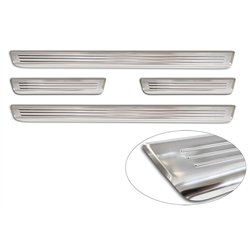 Sill trims for Opel Corsa-e Hatchback 5D 2020- Stainless steel
