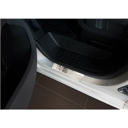 Front sill trims for Fiat Scudo 2022- Silver Stainless steel