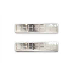 Front sill trims for Toyota Proace 2016- Silver Stainless steel