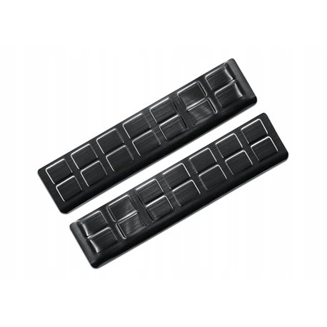 Front sill trims for Fiat Ulysse 2022- | Black Stainless steel